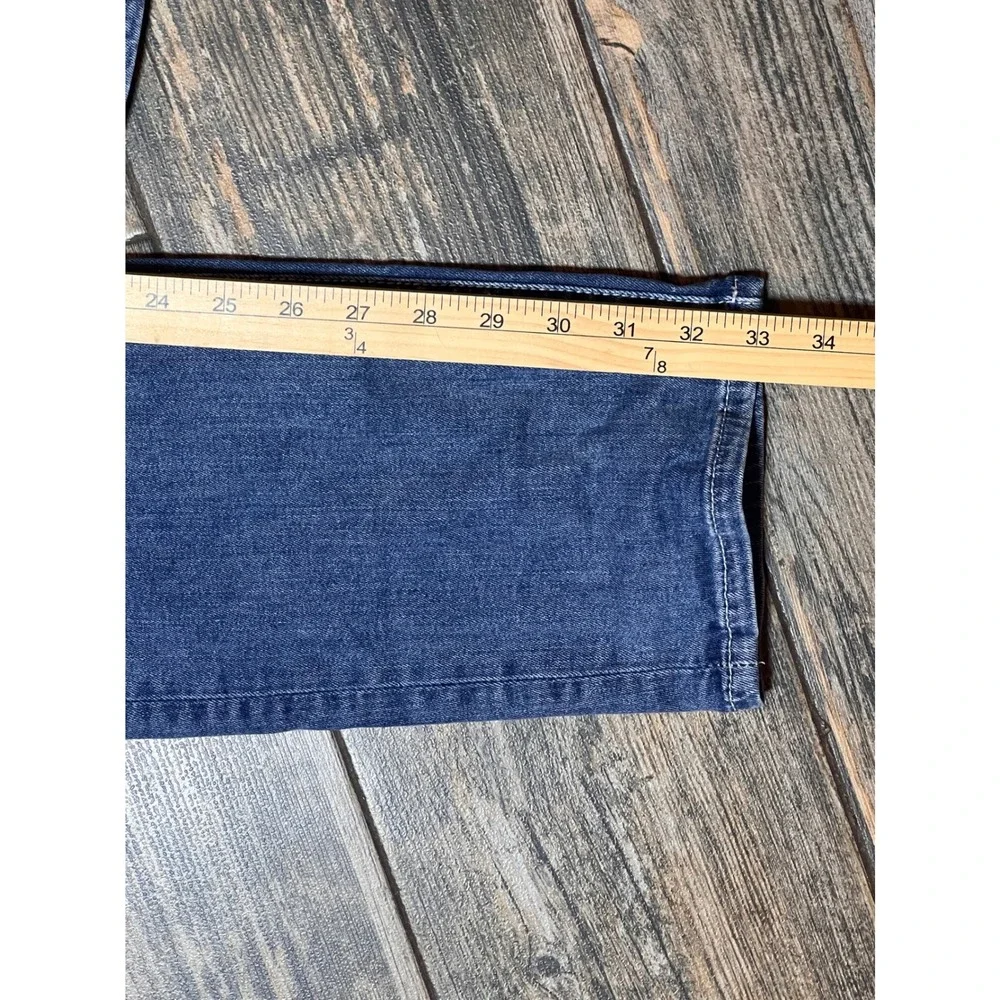 True Religion Geno Relaxed Slim Jeans Mens 34x33 Denim Pants Whiskered Horseshoe